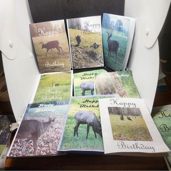 Hand Crafted Other - Hand Crafted Nature-Themed Birthday Cards Set Of 12